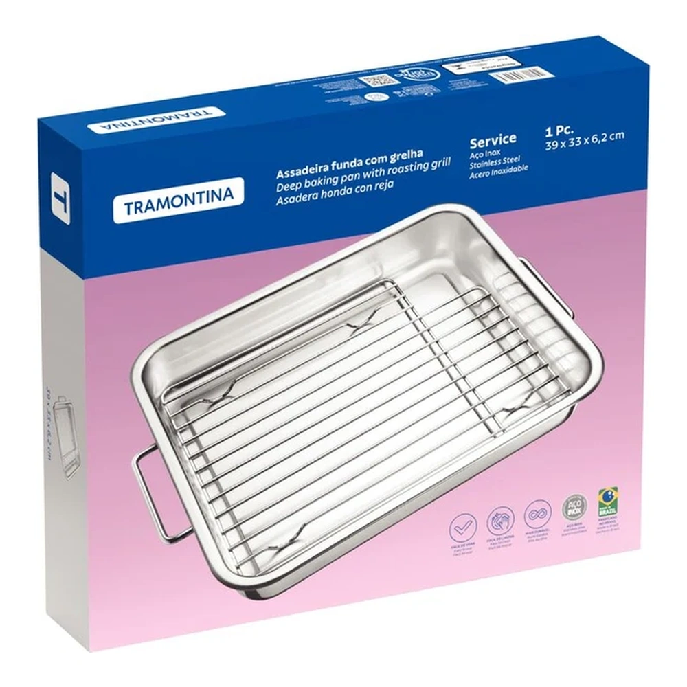 FUENTE PARA  HORNEAR CON PARRILLA TRAMONTINA T614092 5