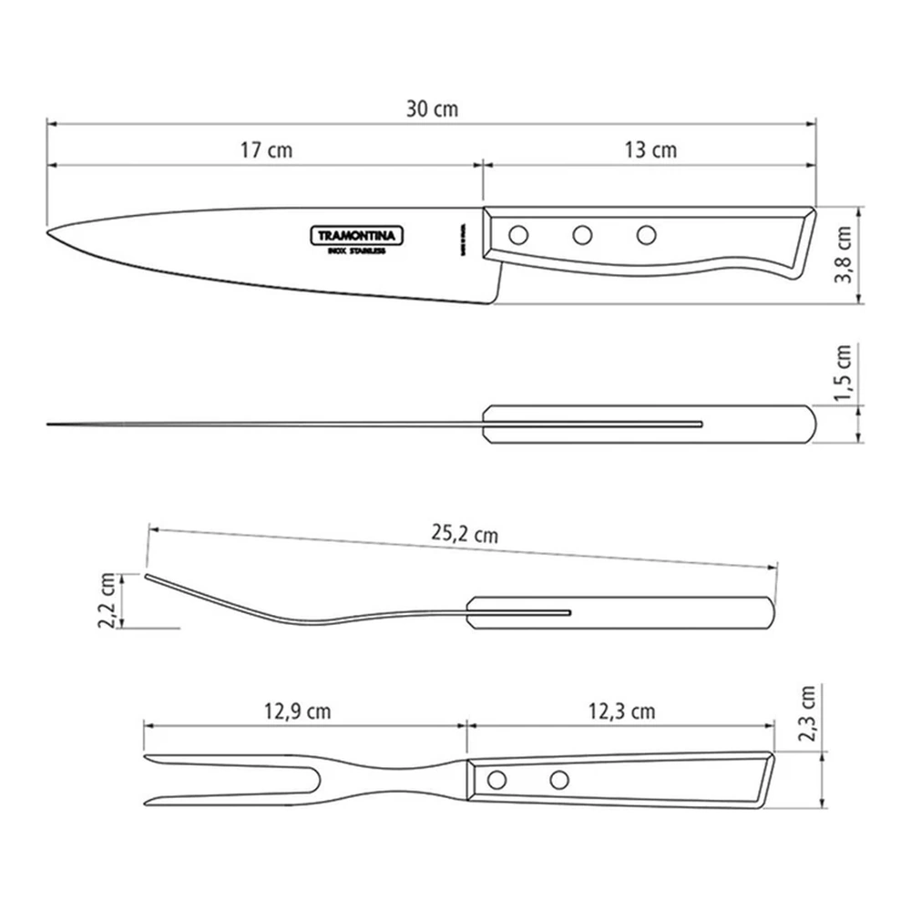 JUEGO   PARA ASADO 2 PZAS TRADICIONAL TRAMONTINA T222993 4