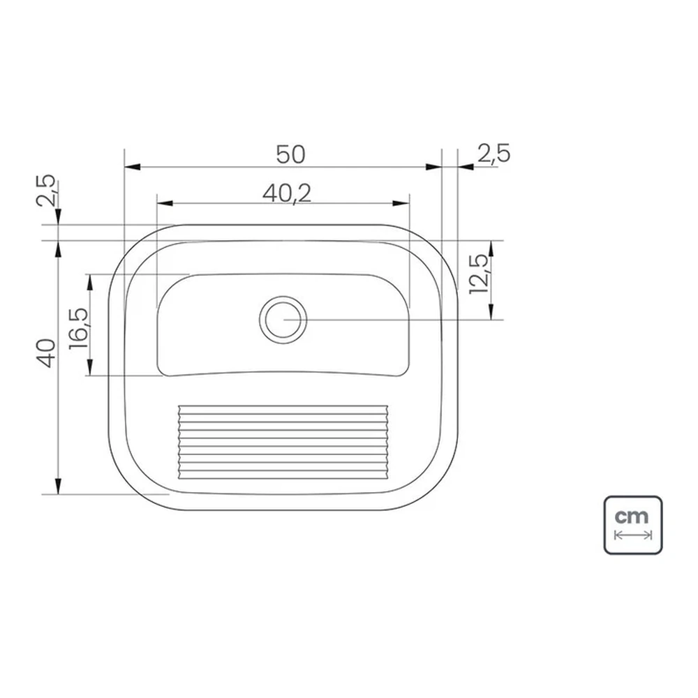 LAVADERO ENC INOX 50X40C23 34L PO TRAMONTINA T944002 4