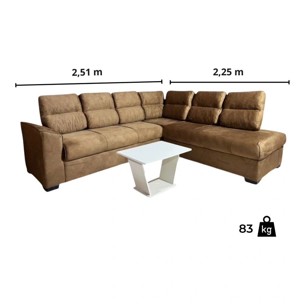 Sofá Esquinero Unanime Pilar Beige 3