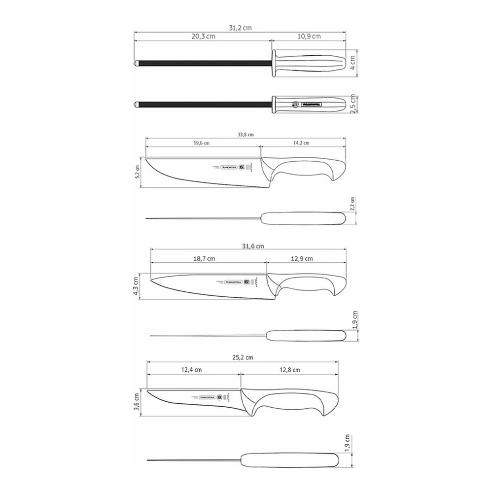 KIT CHEF 4 PZAS PREMIUM TRAMONTINA T246994 5