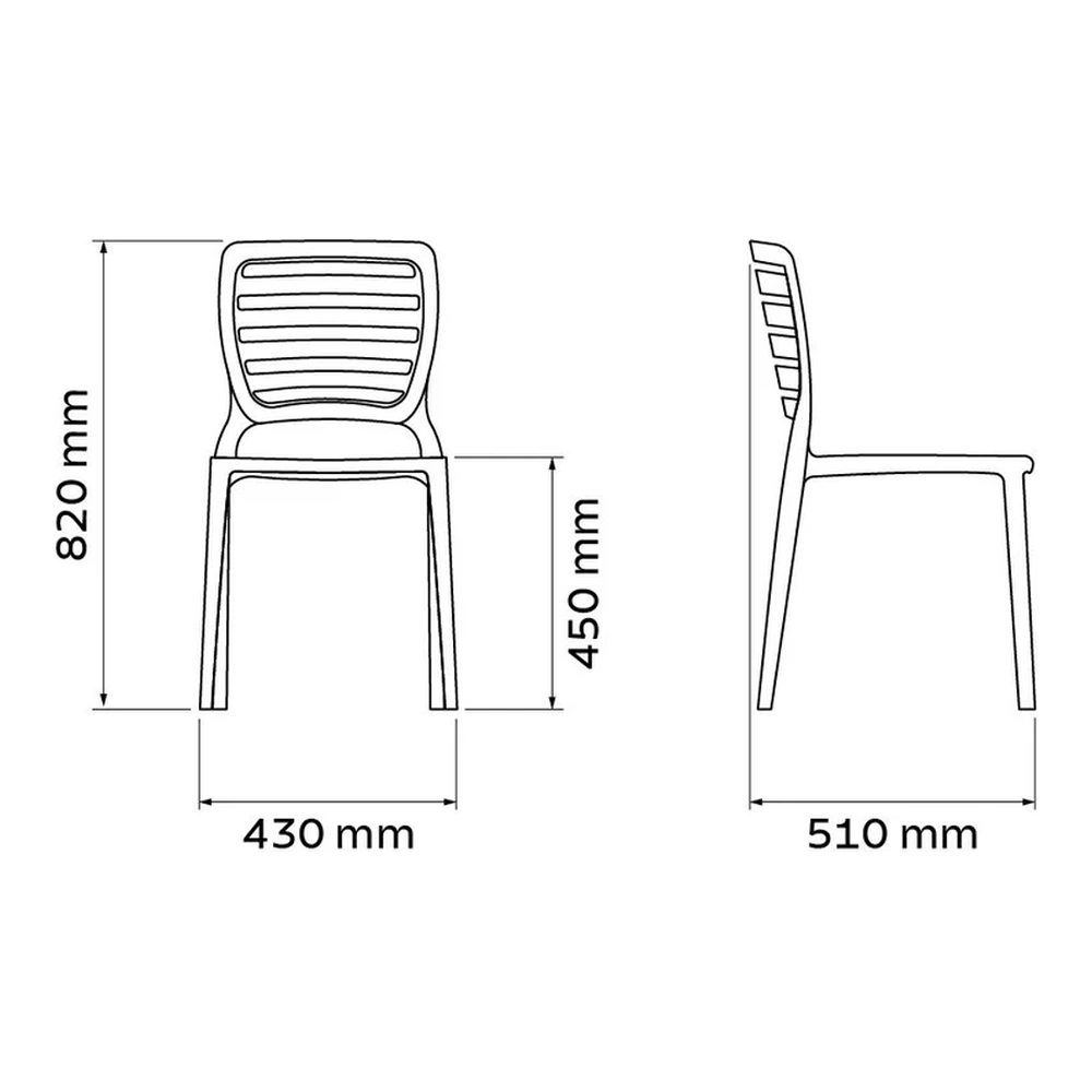 SILLA SOFIA RESPALDO HORIZONTAL ROJA TRAMONTINA T922374 4
