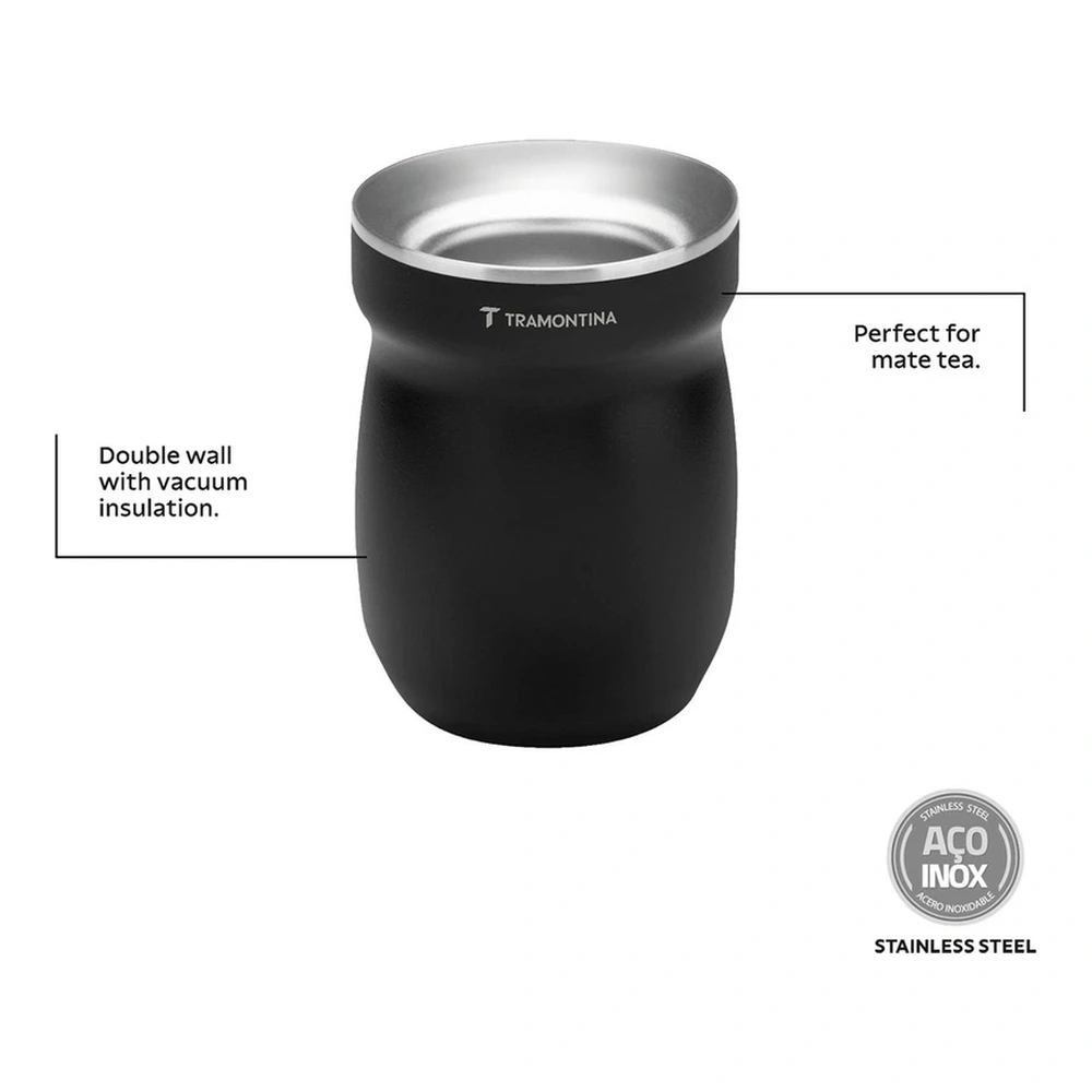 RECIPIENTE PARA MATE NEGRO TRAMONTINA T616474 4