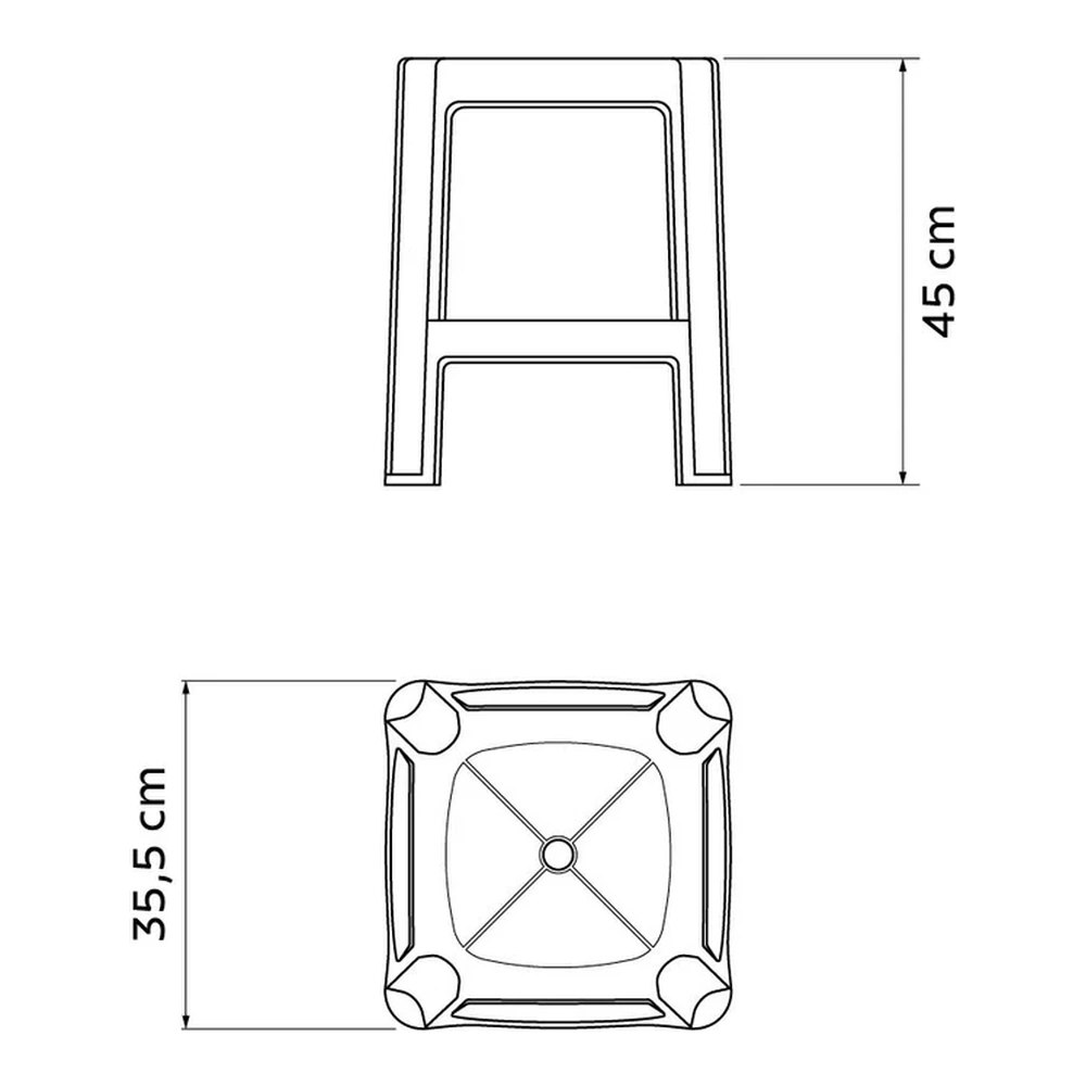 BANQUETA ICARAI NEGRO TRAMONTINA T924109 3