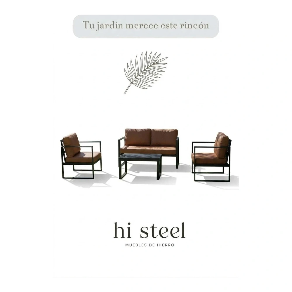 Juego de living Industrial Linea Aura marron oscuro 2