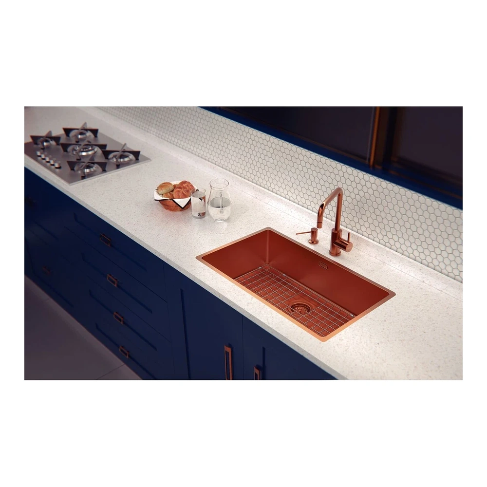 CUBETA QUADRUM INOX 70X40X20,5 ROSE GOLD TRAMONTINA T940004 4