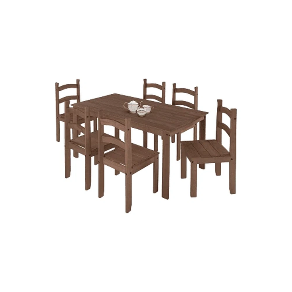 Juego de Comedor Unanime 6 Sillas Chocolate