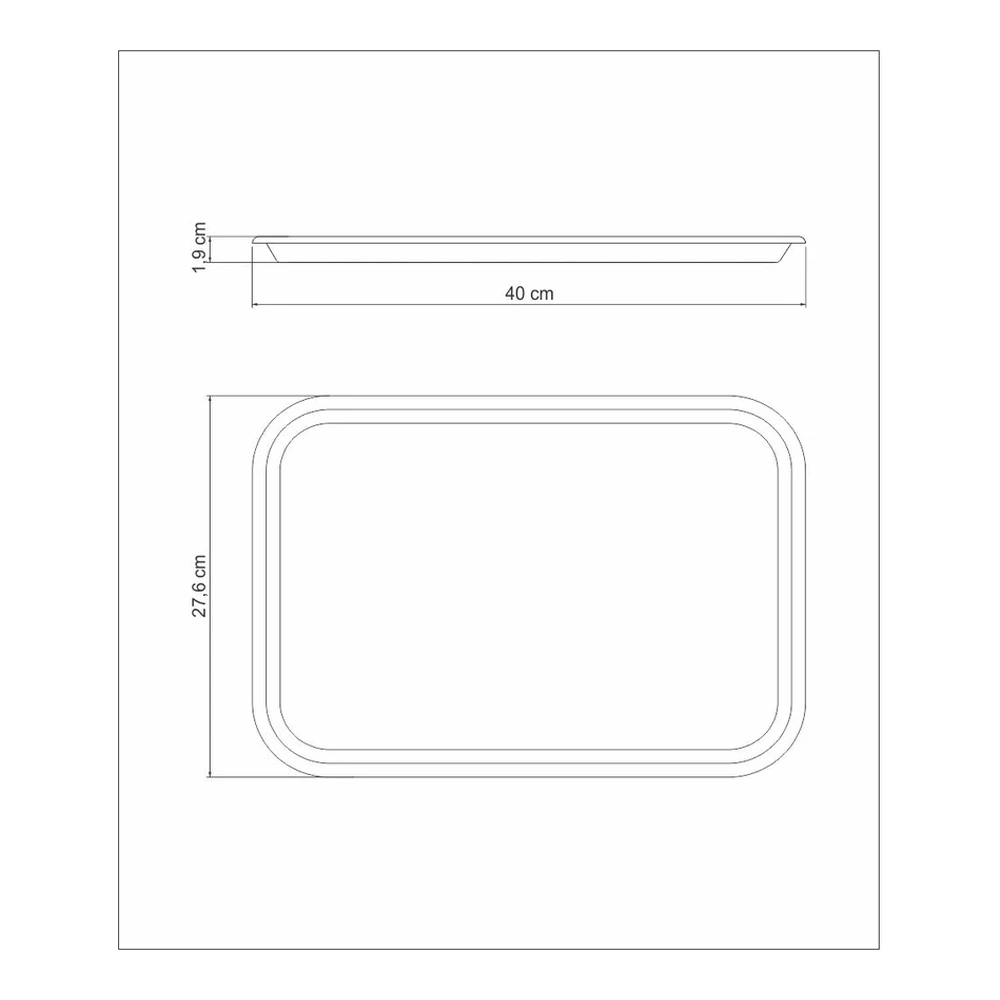 BANDEJA RENTANGULARANEGROULAR 40CM SERVICE TRAMONTINA T614121 5