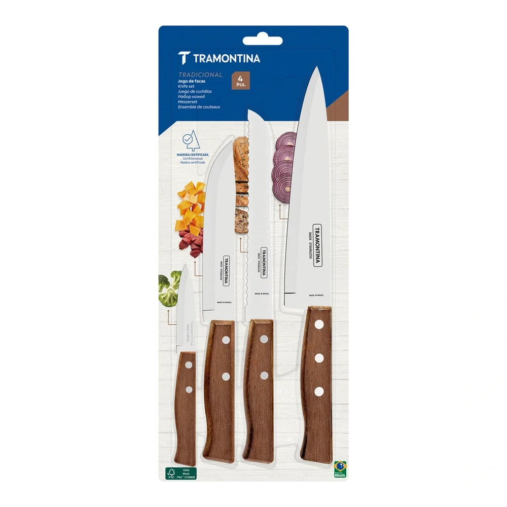 JUEGO   CUCHILLOS 4 PZAS TRADICIONAL TRAMONTINA T22299I 3