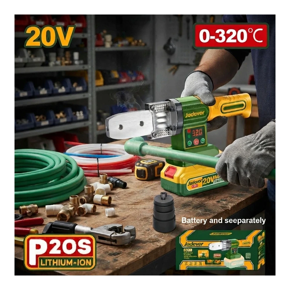 Termofusor 20V (20-32mm) + Acc. Sin Bat. Jadever 3