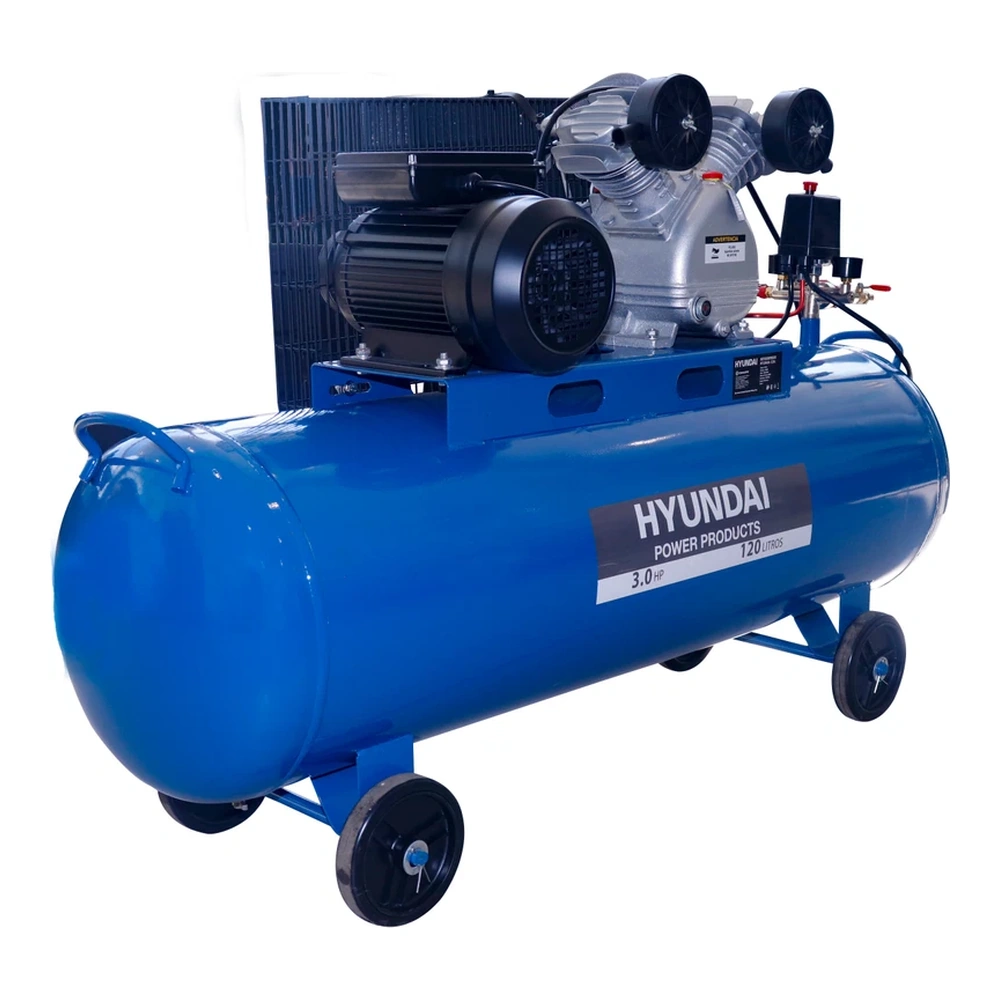 COMPRESOR HYUNDAI 3HP 220L/MIN 8BAR 120L 220V