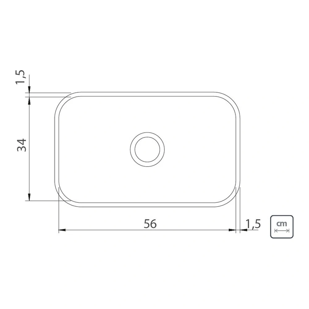 CUBETA RENTANGULAR BASIC ACERO INOX 56X34X14,5 TRAMONTINA T940855 3
