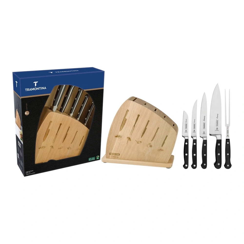 JUEGO  DE CUCHILLOS 6 UN CENTURY TRAMONTINA T240992 2