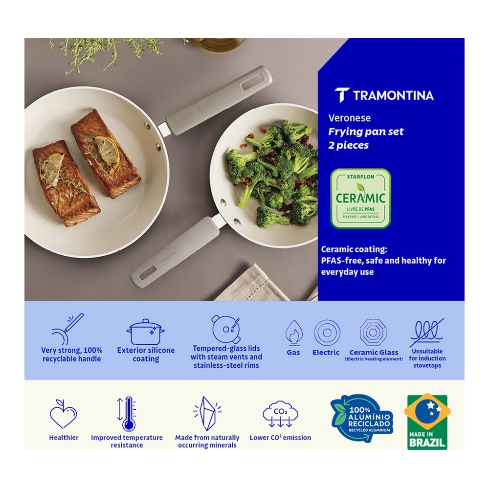 JUEGO  SARTENES 2 PZAS VERONESE TRAMONTINA T28699C 5