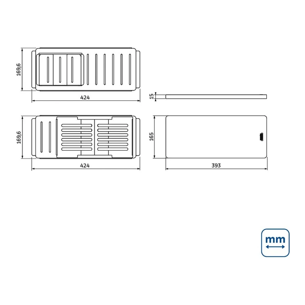 KIT ESCURRIDOR PARA QUADRUM E TABLANCOA BAMARILLOBU TRAMONTINA T945301 5