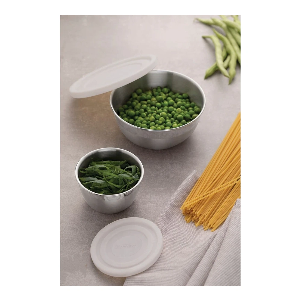RECIPIENTE 9CM EN ACERO INOXIDABLANCOE CON TAPA TRAMONTINA T61222 4