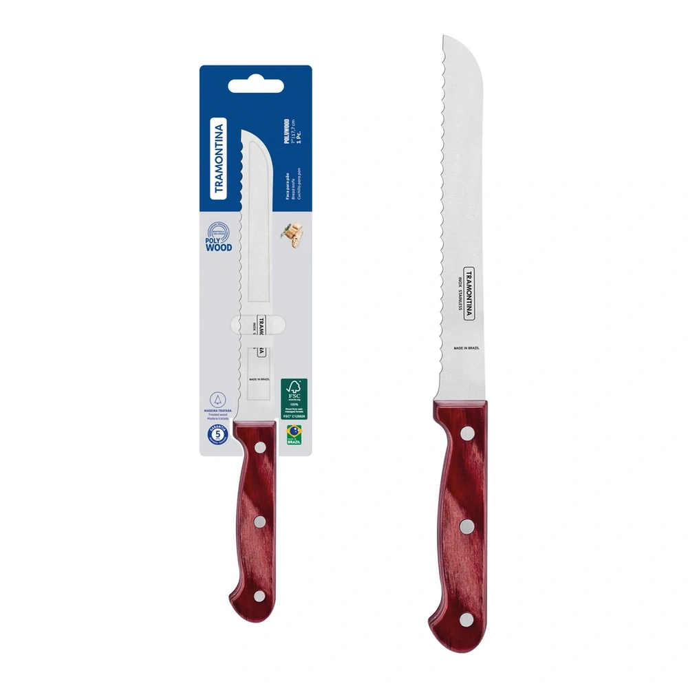 CUCHILLO PAN 7 POLYOOD TRAMONTINA T211257
