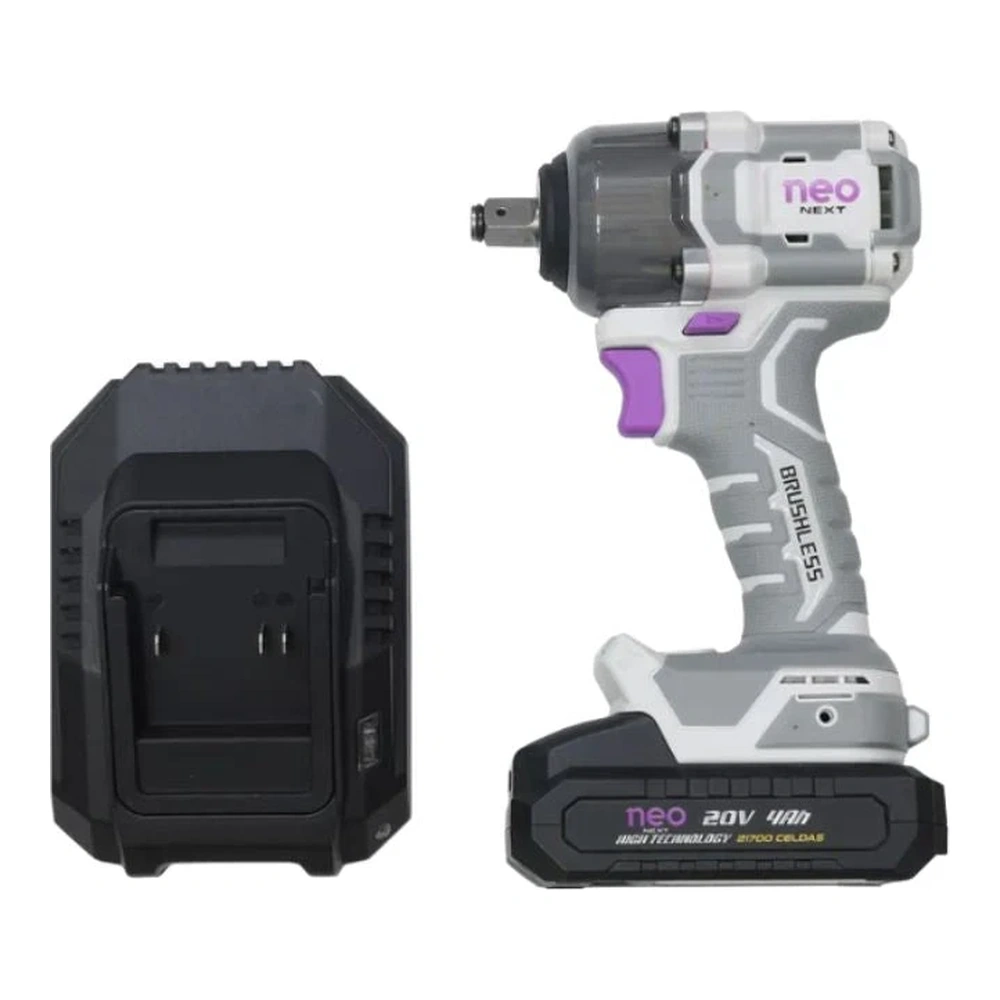 LLAVE IMPACTO RECARG. 20V 650NM + BAT 4AH + CARG. 4A NEO NEXT