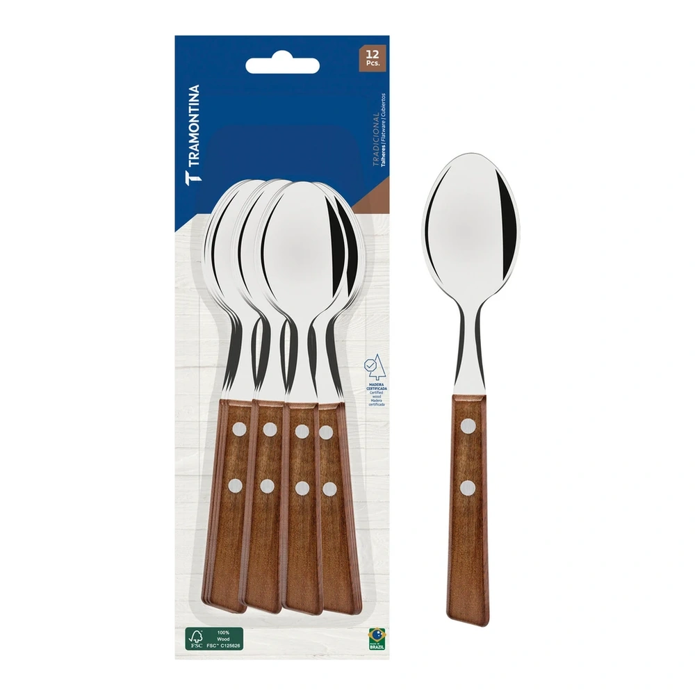 JUEGO CUCHARAS MESA 12PZAS TRADICIO TRAMONTINA T222031