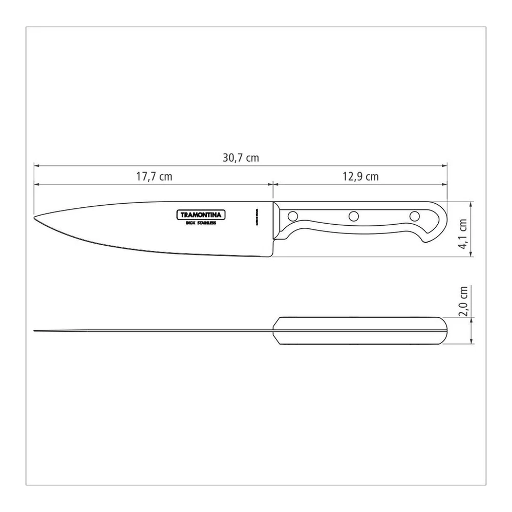 CUCHILLO CHEF 7 ULTRACORTE TRAMONTINA T238617 5