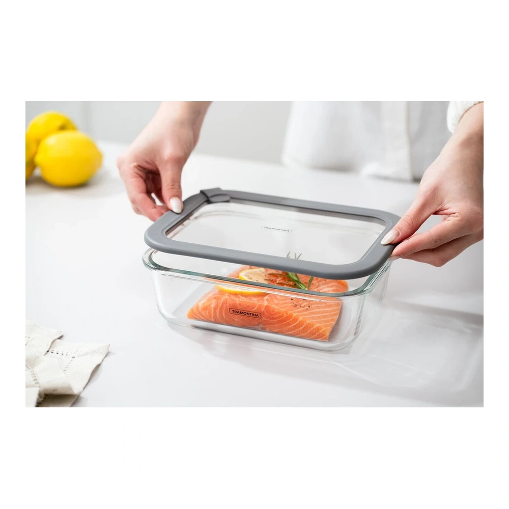 CONTENEDOR DE VIDRIO CON TAPA DE SLICONA TRAMONTINA T61227G 3