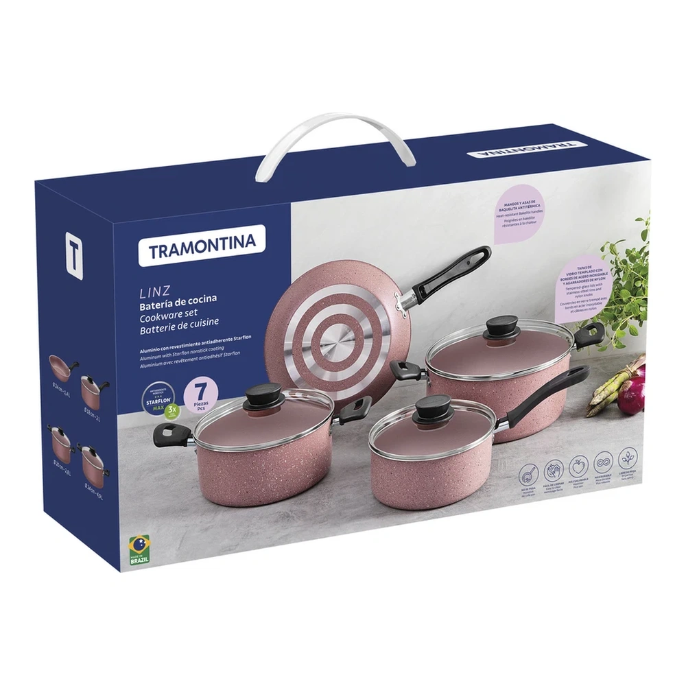 JUEGO DE COCINA 7 PZAS LINZ TRAMONTINA T28299A 5