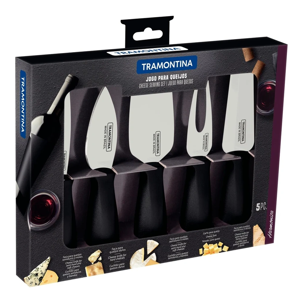 JUEGO  PARA QUESO 5PZAS HARMONIZA TRAMONTINA T23498T 4