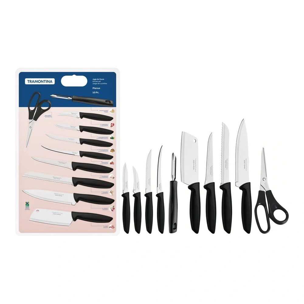 JUEGO DE CUCHILLOS 4 PZAS PLENUS TRAMONTINA T23498U