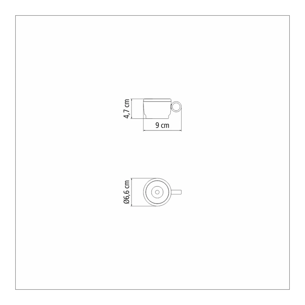 JUEGO  DE TAZULAS PARA CAFÉ 2 PZAS  - 0,08LT TRAMONTINA T647607 5