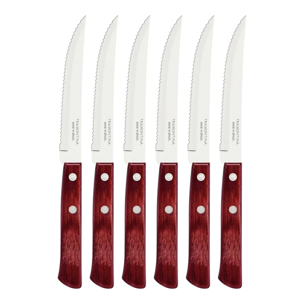 JUEGO   CUCHILLOS ASADO 6 PZAS POLYO TRAMONTINA T211003 3