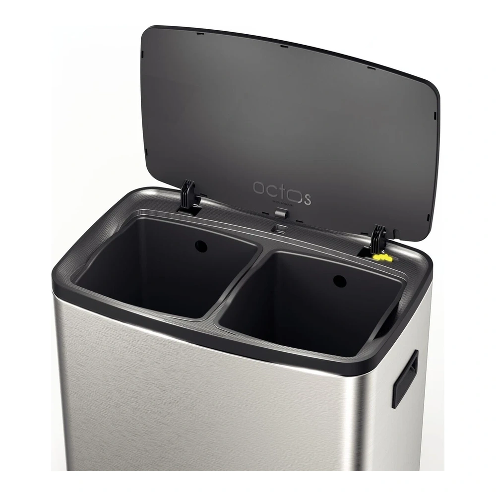 BASURERO INOX CON PEDAL OCTOS 15+15L TRAMONTINA T945444 4