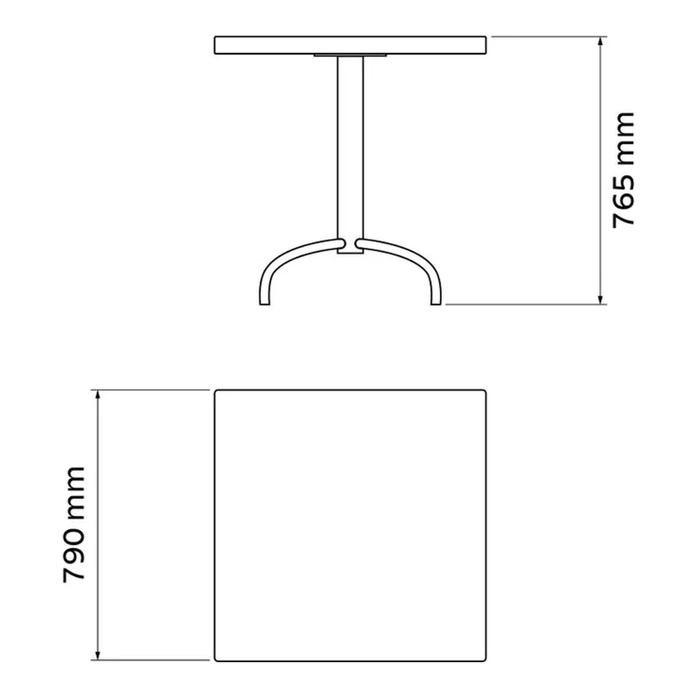 MESA CUADRADA GAMARILLOA MARRON TRAMONTINA T923952 4