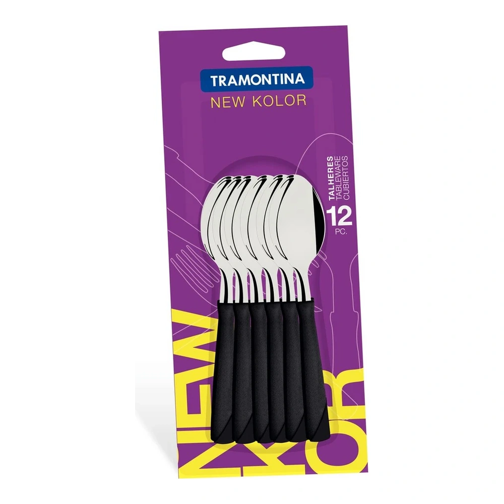 JUEGO  CUCHARAS TE 12PZAS NE KOLOR TRAMONTINA T231671 3