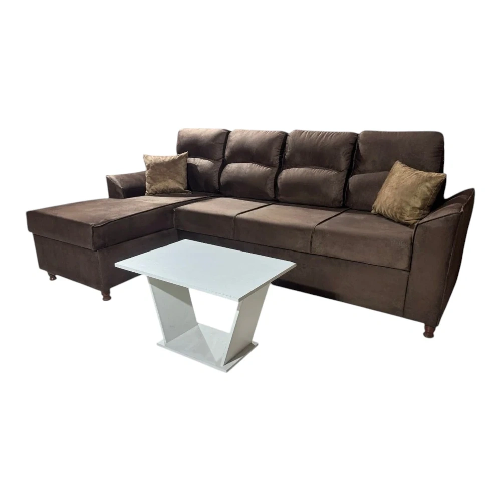 Sofá Unanime New San Lorenzo 3L + Chaise Marrón