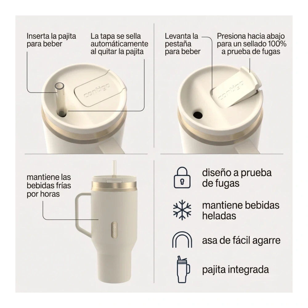 VASO TÉRMICO CONTIGO SNAPSEAL 887ML — AVENA CHAMPÁN 3