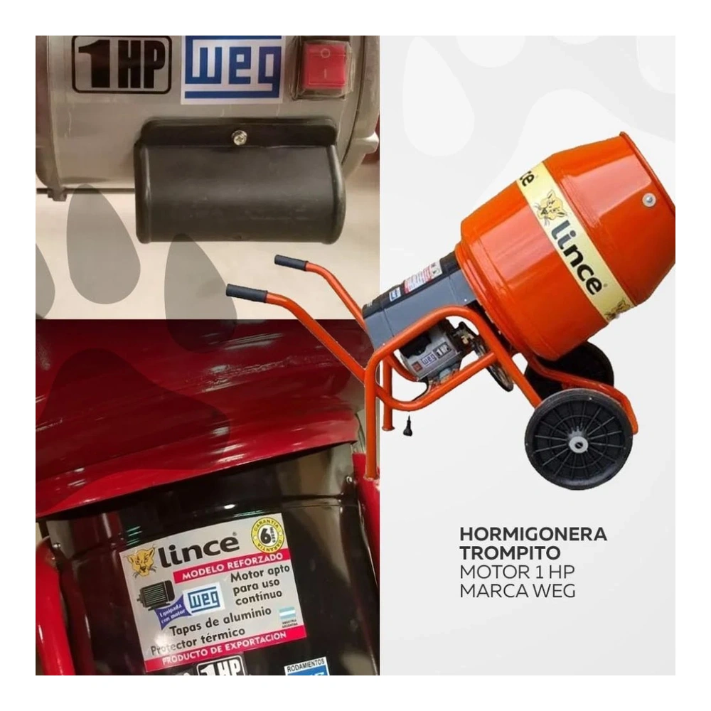 HORMIGONERA REFORZADA 1HP TANQ 130LTS 3