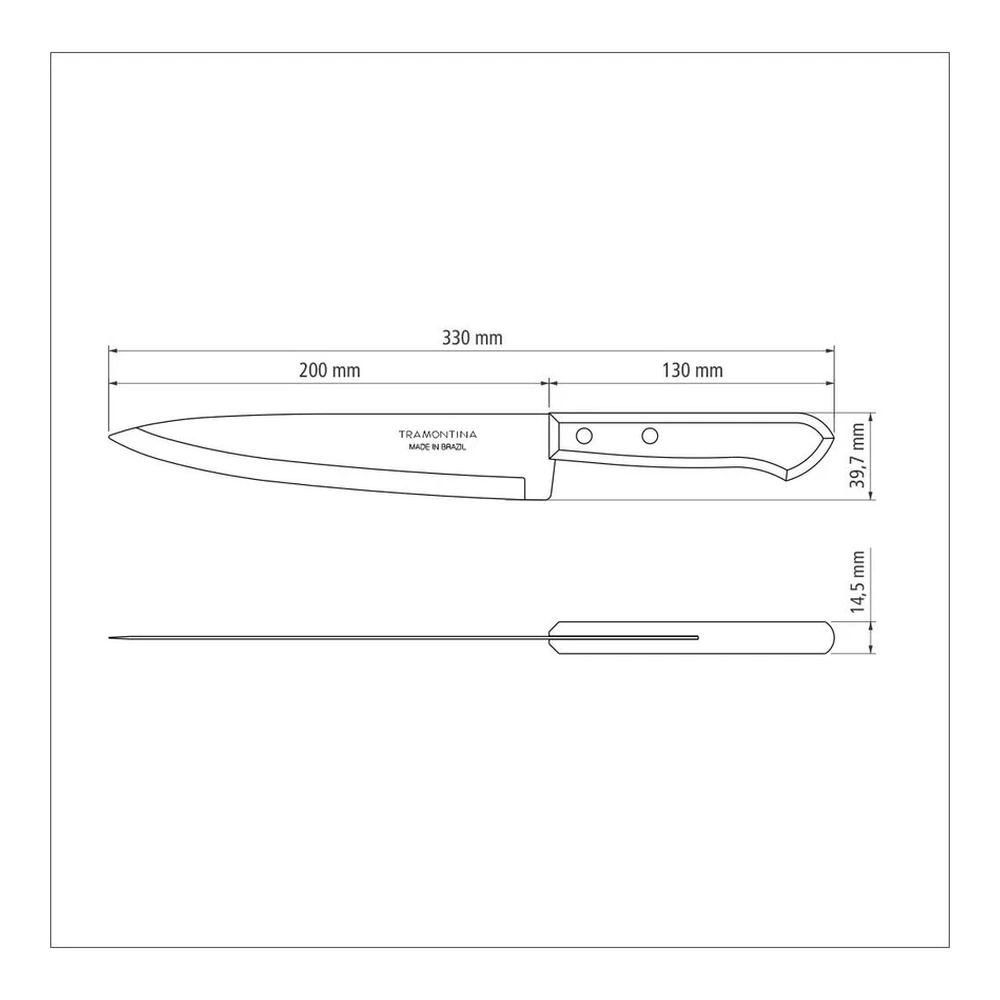CUCHILLO COCINA 8 DYNAMARILLOIC TRAMONTINA T229024 5