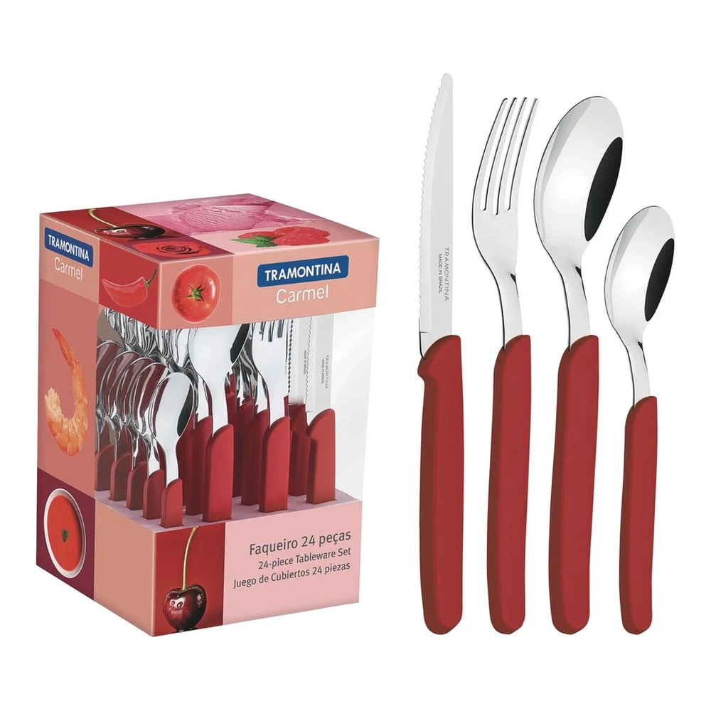 JUEGO  CUBIERTOS 24 PZAS CARMEL TRAMONTINA T234998 2