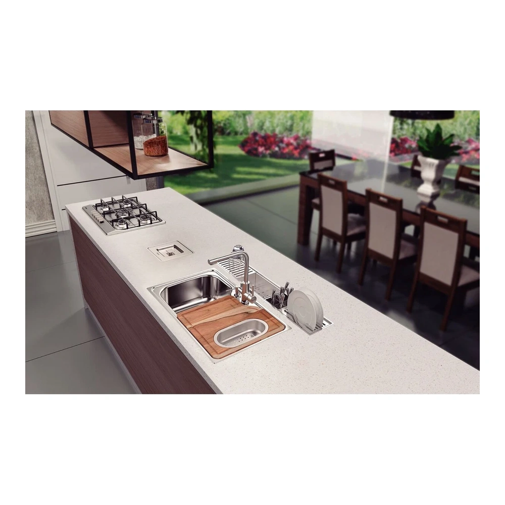 CANAL HUMEDO EN ACERO INOX 90 CM TRAMONTINA T945340 5