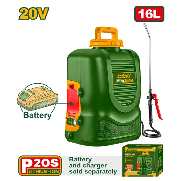 Pulverizador 16L 5Bar. 20V. Sin Bateria. Jadever