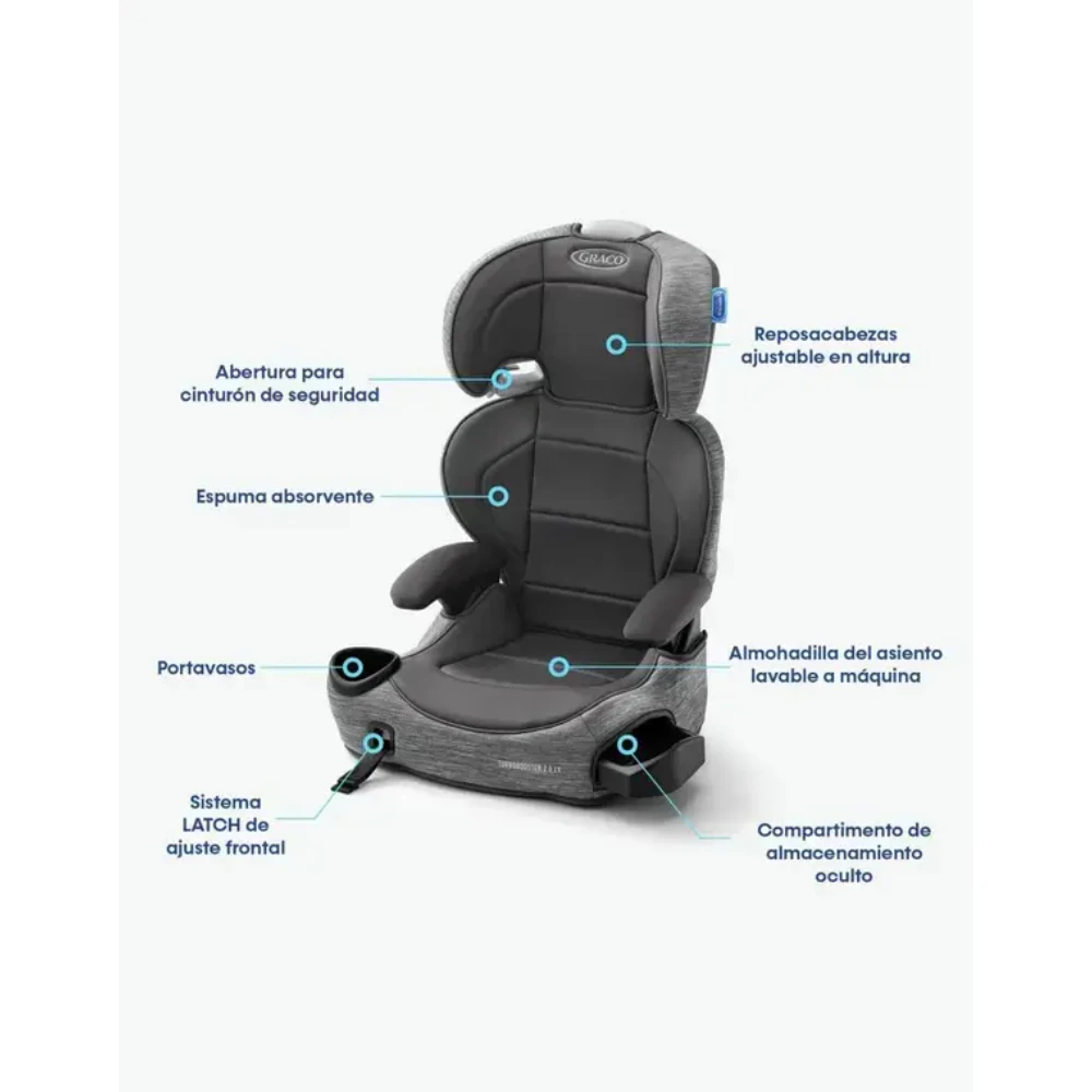 CAR SEAT GRACO ELEVADOR CON RESPALDO TURBOBOOSTER 2.0 LX - GANNON 3