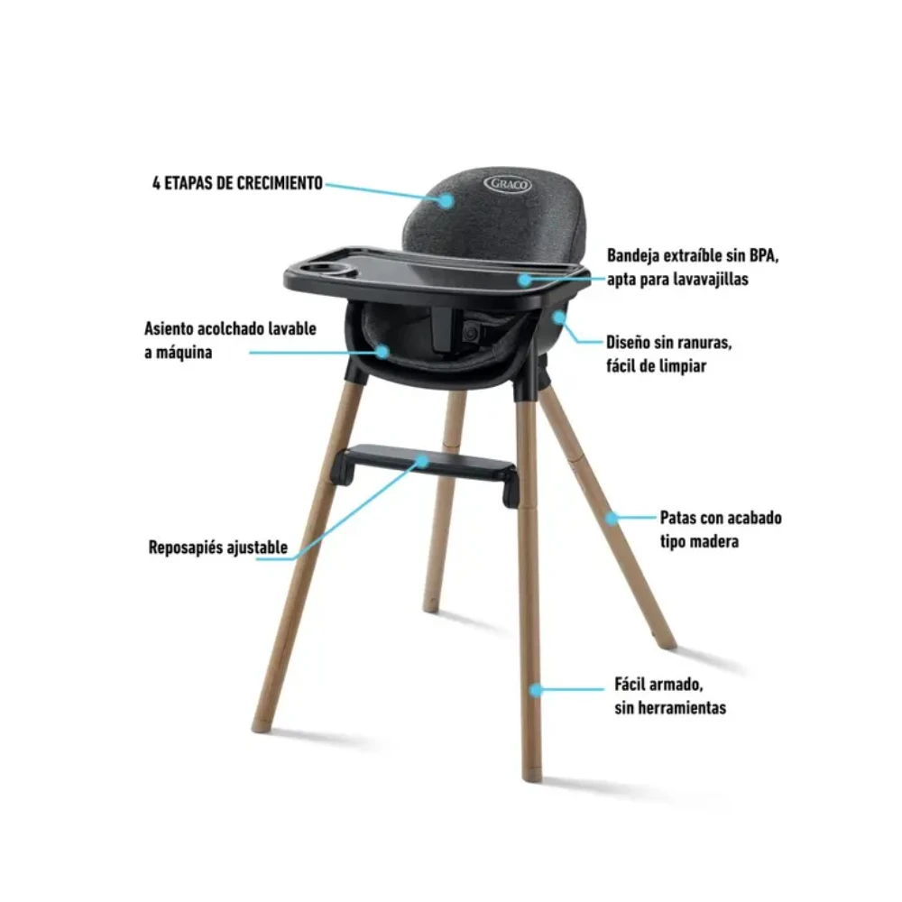 SILLA DE COMER GRACO READY2DINE 4-EN-1 HAZEN 3