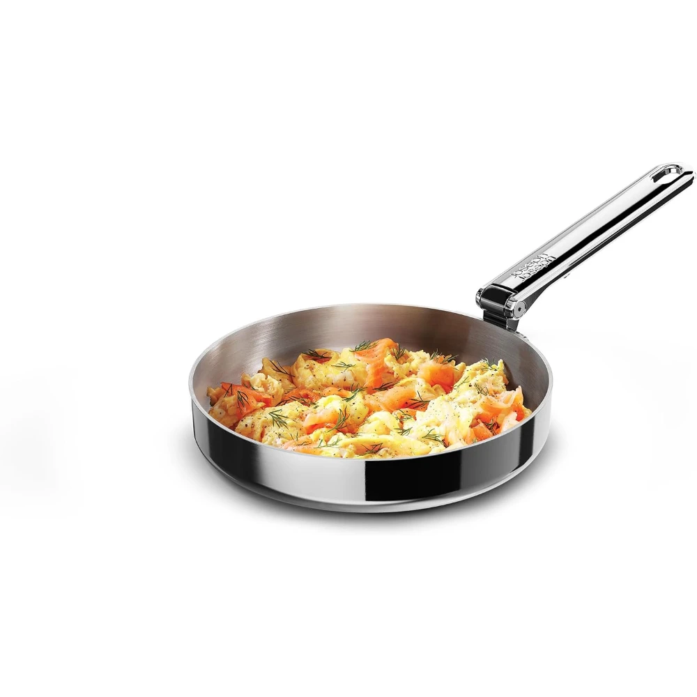 SARTÉN ANTIADHERENTE SPACE JOSEPH JOSEPH 24 CM CON MANGO PLEGABLE DE ACERO INOXIDABLE 2
