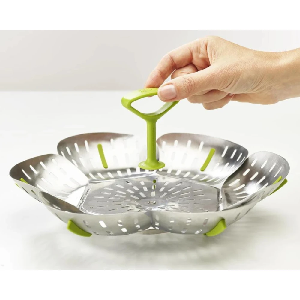 CESTA PLEGABLE DE COCINA AL VAPOR JOSEPH JOSEPH BLOOM DE ACERO INOXIDABLE 2