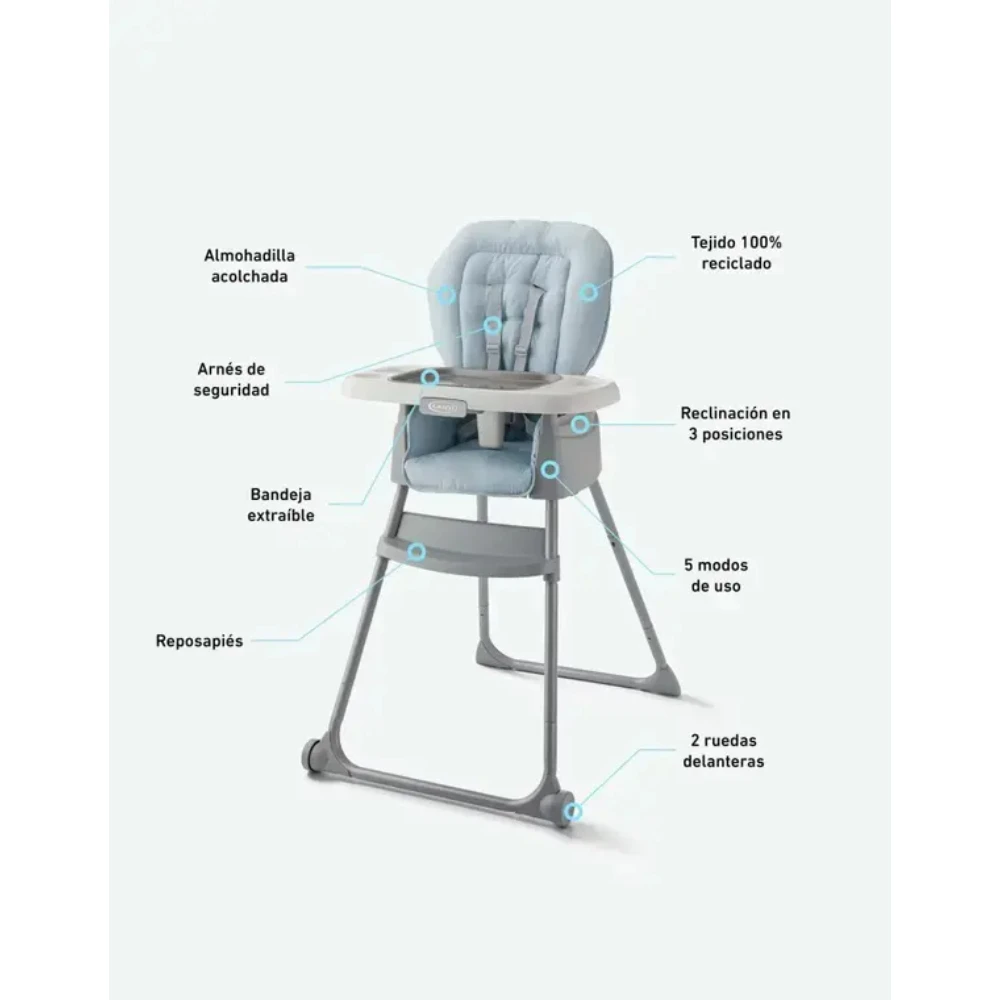 SILLA DE COMER GRACO MADE2GROW 5-EN-1 - HUDSON 3