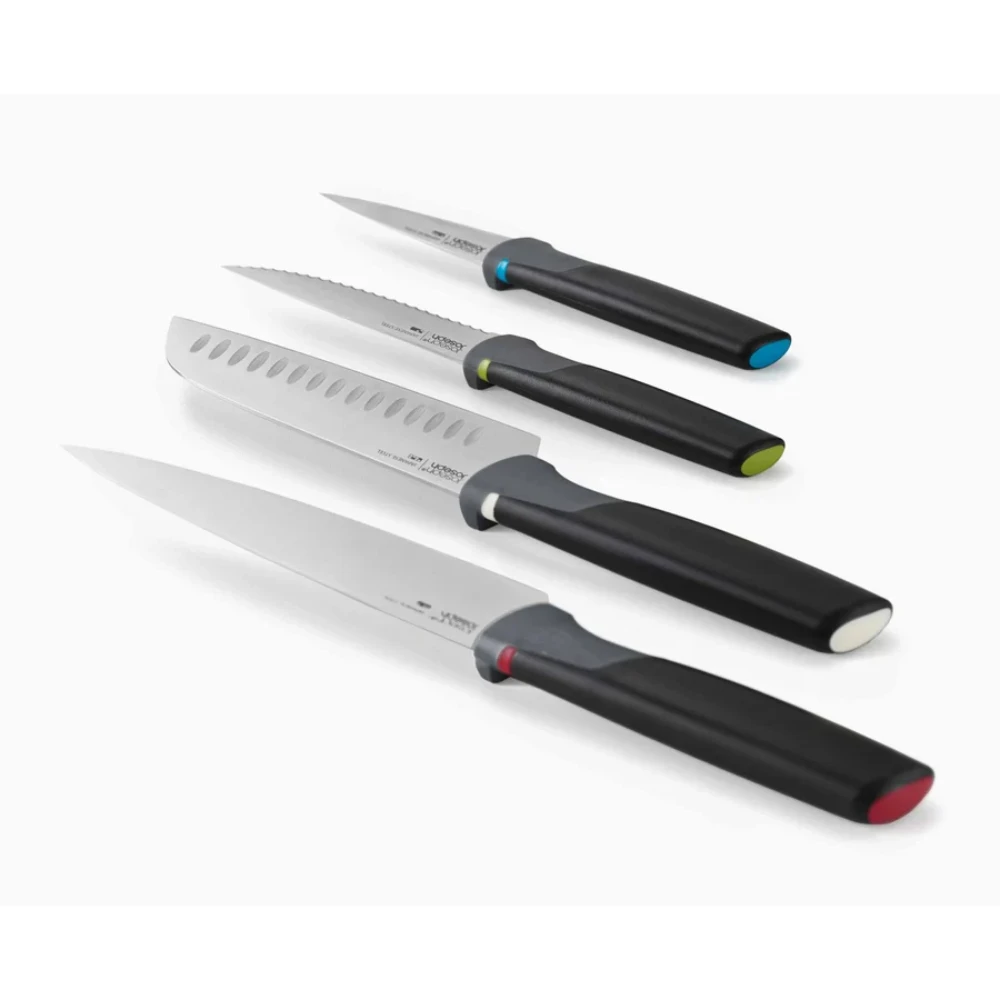 SET DE 4 TABLAS JOSEPH JOSEPH +4 CUCHILLOS ELEVATE CON ORGANIZADOR DE ACERO INOX 2