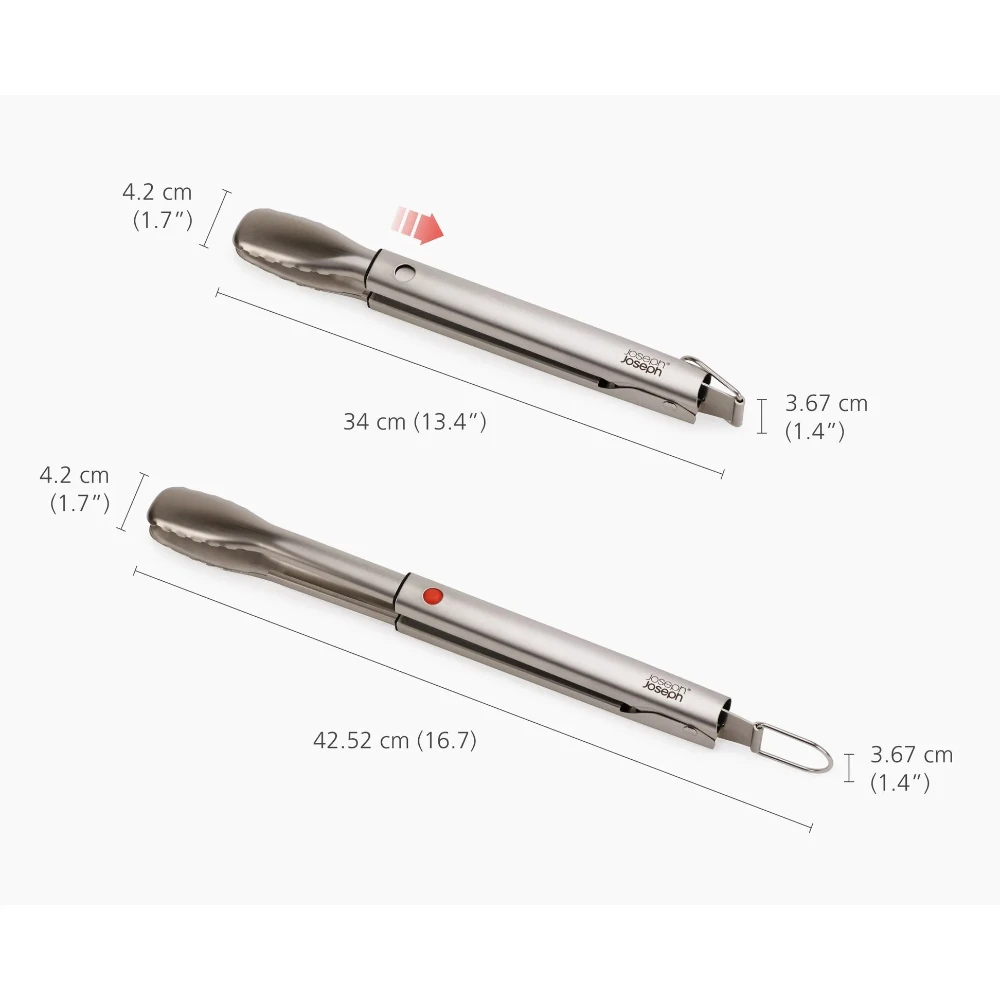 JUEGO DE 2 UTENSILIOS JOSEPH JOSEPH RETRACTILES PARA ASADO GRILLOUT DE ACERO INOXIDABLE 2