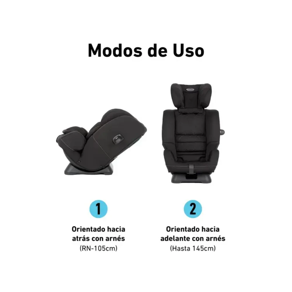 CAR SEAT GRACO SLIMFIT™ R129 2-EN-1 - MIDNIGHT 2