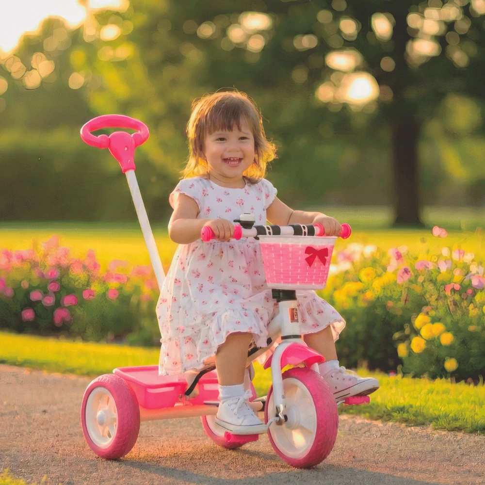 TRICICLO BIEMME LITTLE TRIKE ROSA HASTA 20 KG 3