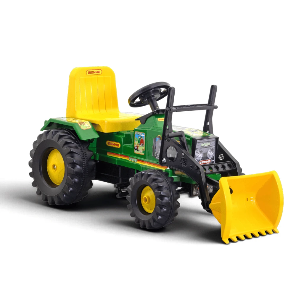TRACTOR BIEMME A PEDAL C/PALA FARMER HASTA 35 KG VERDE